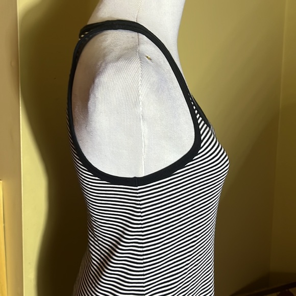 RALPH LAUREN Size Medium Tanktop Dress 100% Pima Cotton Thin Stripe Preppy Chic - Picture 5 of 16